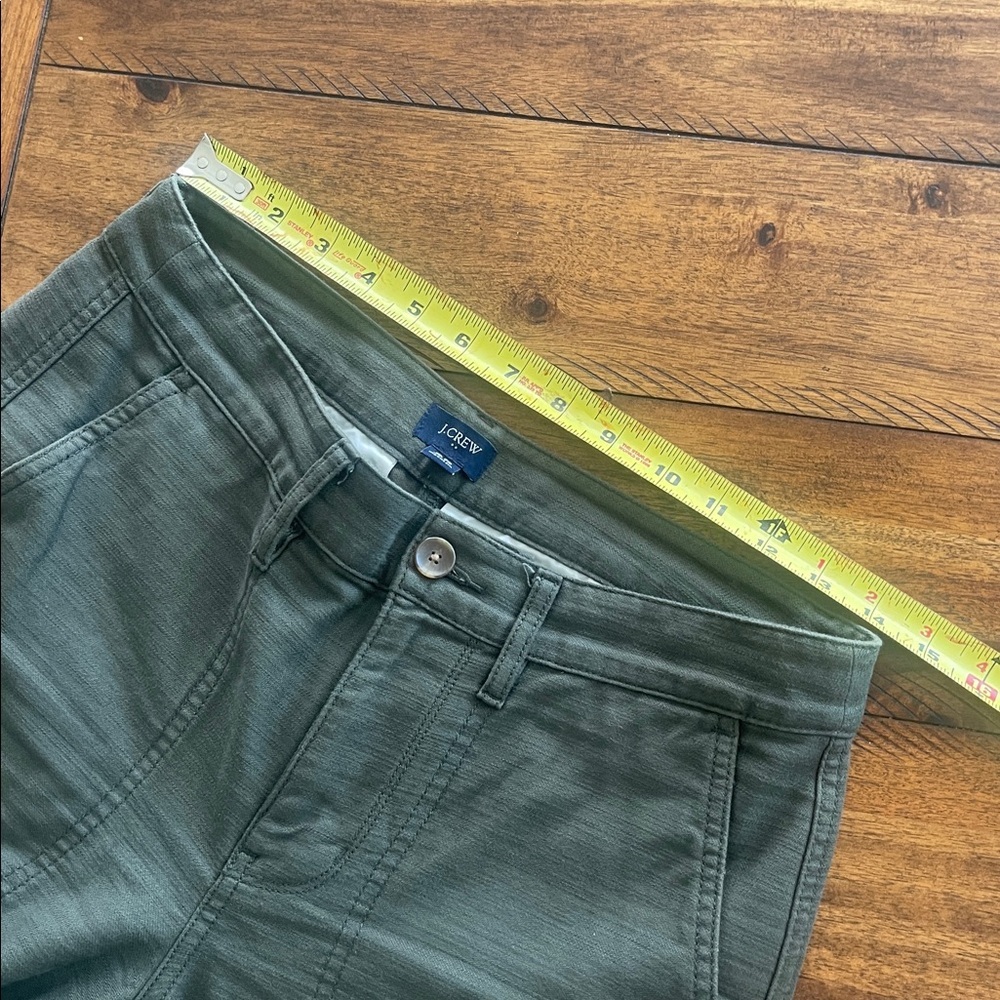 J Crew factory Cotton Camp Pants Green Blue size 28P - Picture 8 of 16